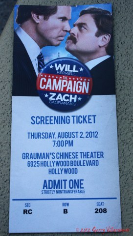 The Campaign Screening Ticket