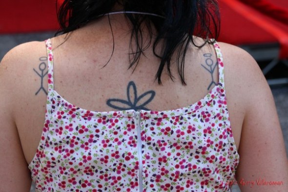 Pauley Perrette Back Tattoo
